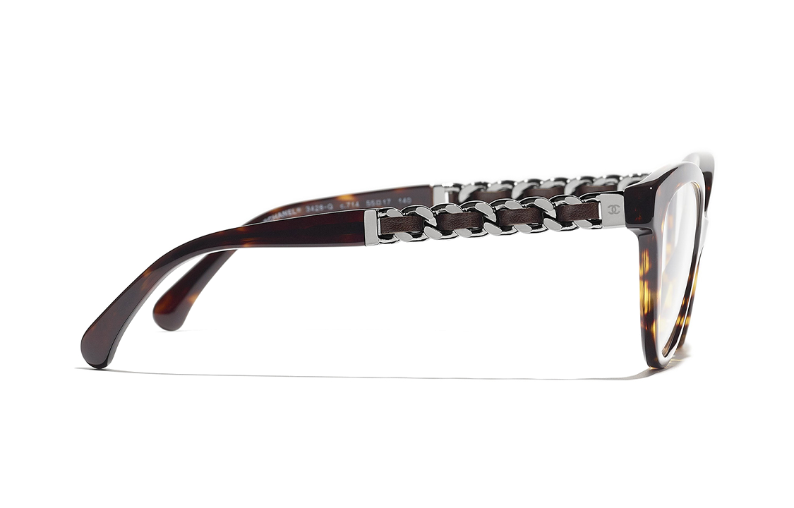 CHANEL Eyeglass Frames Women's Brown