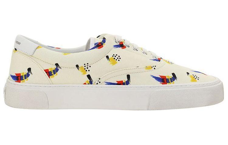 SAINT LAURENT Yves Low-Top Stylish Skateboarding Shoes Women's White
