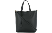 SAINT LAURENT Soft Leather Tote Bag, Shopping Bag, Shoulder Bag, Crossbody Bag, Handbag Women's Black