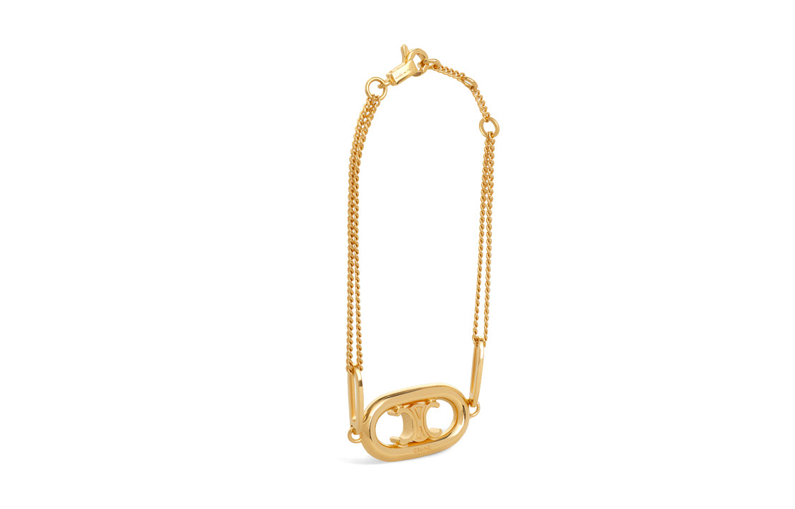CELINE Triomphe Brass With Finish Bracelet