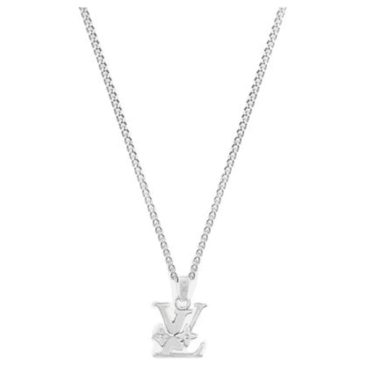 LOUIS VUITTON Stainless Steel Necklaces Men's Silver
