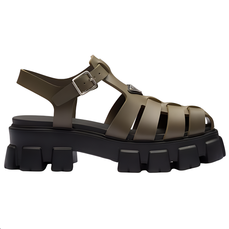 PRADA Triangle-logo Fisherman Sandals