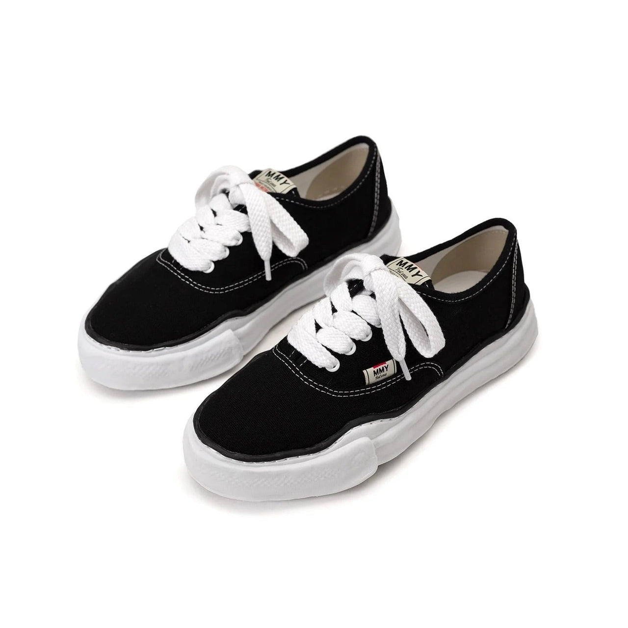 Maison MIHARA YASUHIRO BAKER Vintage-Like OG Sole Canvas Low-top Sneaker 'Black' A09FW735-BLK