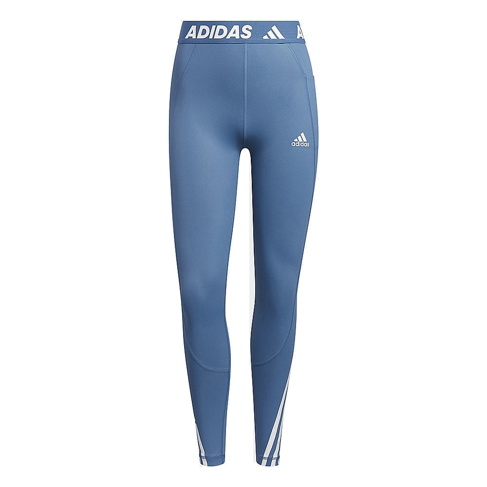 (WMNS) adidas Techfit 3-Stripes Long Gym Tights 'Blue' HD4493