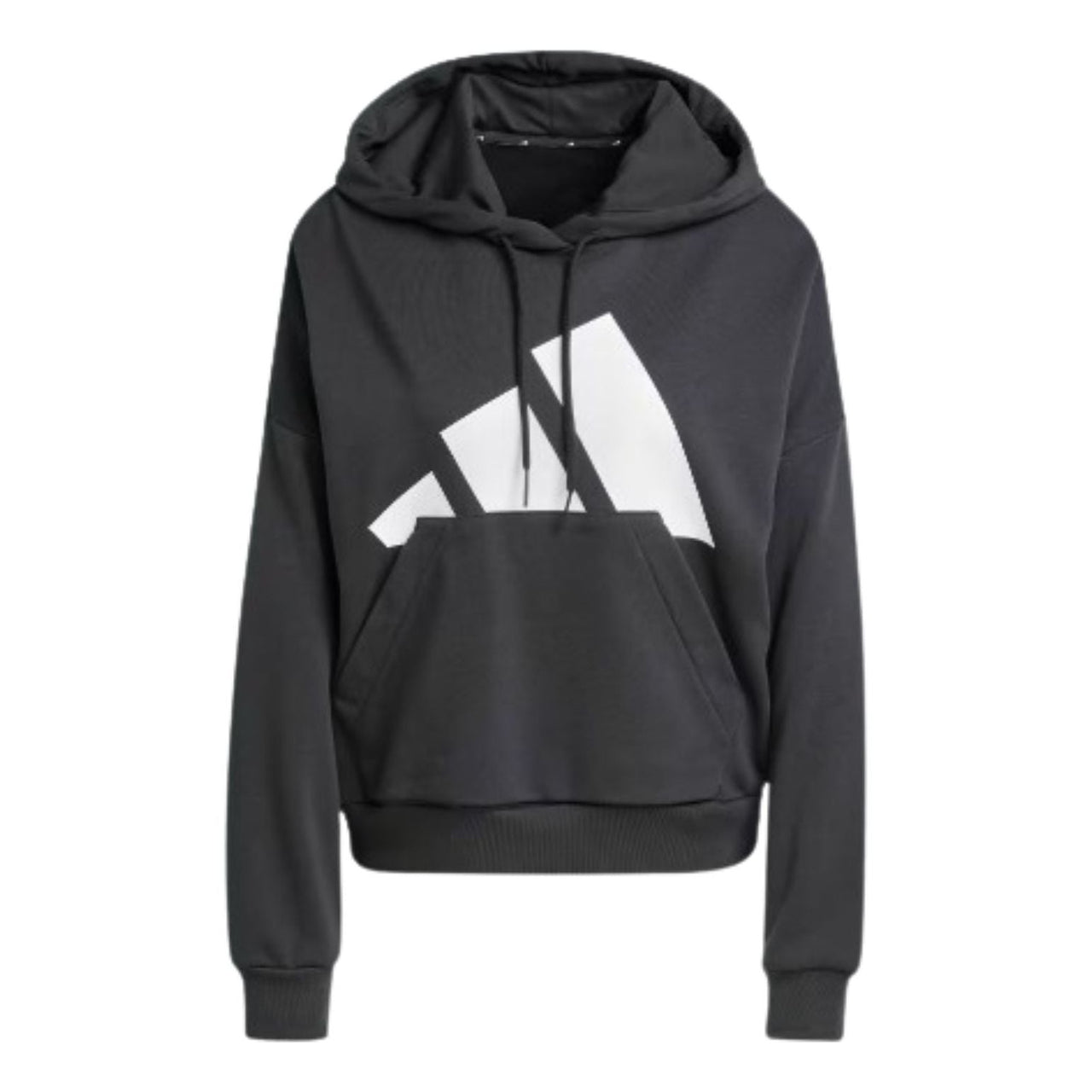 (WMNS) adidas Essentials Big Logo French Terry Loose Hoodie 'Black White' JN1845