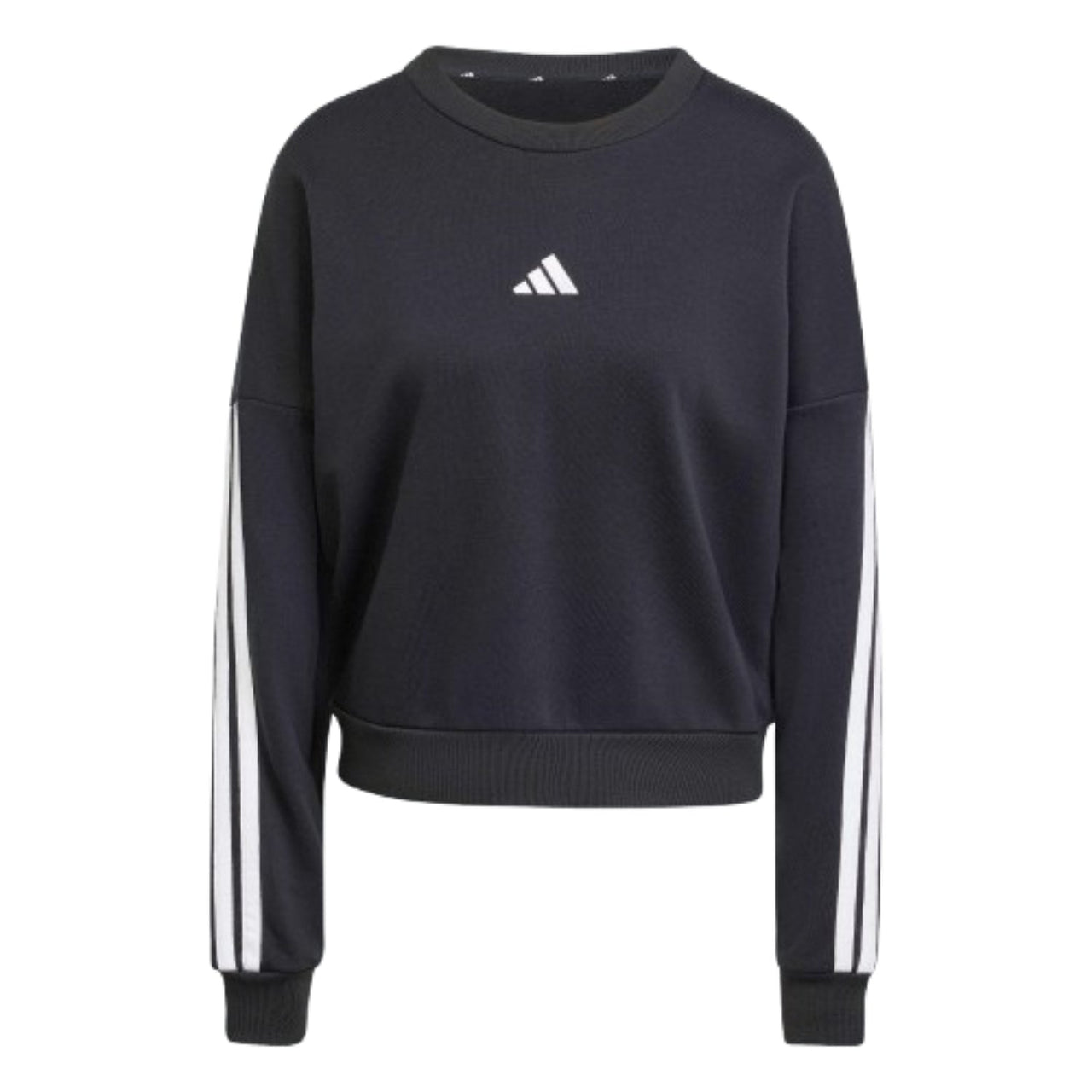 (WMNS) adidas Essentials 3-Stripes French Terry Sweatshirt 'Black White' JE0016