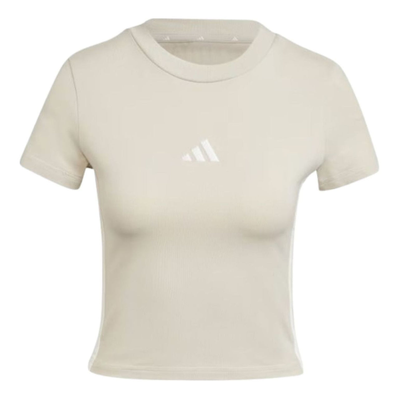 (WMNS) adidas Baby Look Essentials 3-Stripes Slim T-Shirt 'White' JE1247