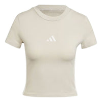 (WMNS) adidas Baby Look Essentials 3-Stripes Slim T-Shirt 'White' JE1247