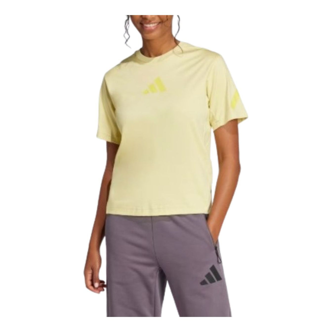 (WMNS) adidas Z.N.E. T-Shirt 'Yellow' JC5400