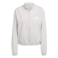 (WMNS) adidas Train Essentials 3-Stripes Woven Warm-Up Jacket 'Grey' JE6173