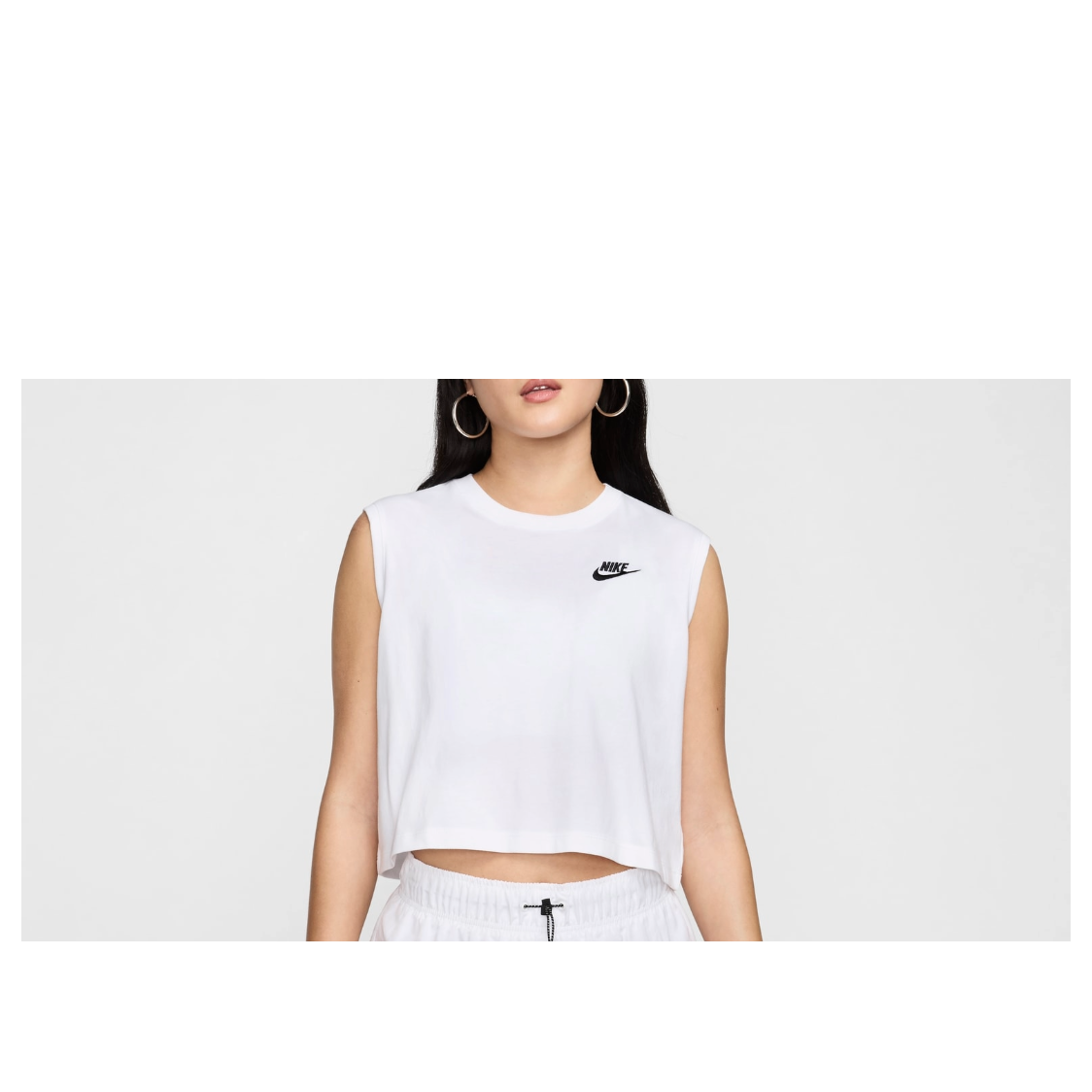 (WMNS) Nike Sportswear Club Sleeveless Cropped Top 'White' FV5506-100