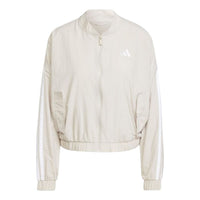 (WMNS) adidas Essentials 3-Stripes Lifestyle Woven Bomber Jacket 'Grey' JE1317