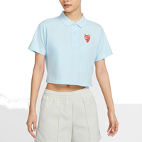 (WMNS) Nike Graphic Polo Shirt 'Blue Red' HQ1199-474