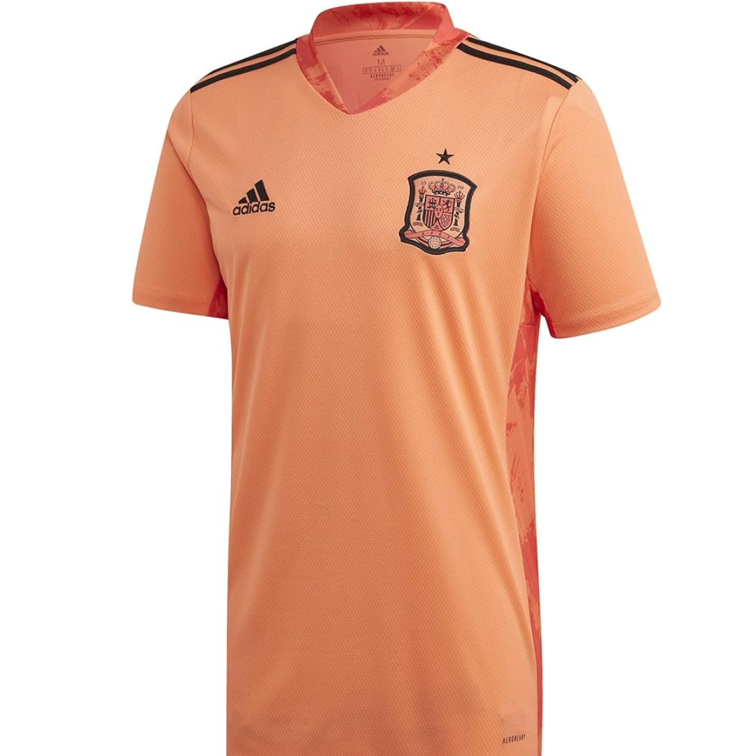 adidas 2020-2021 Spain Home Goalkeeper Jersey 'Orange Black' FI6247