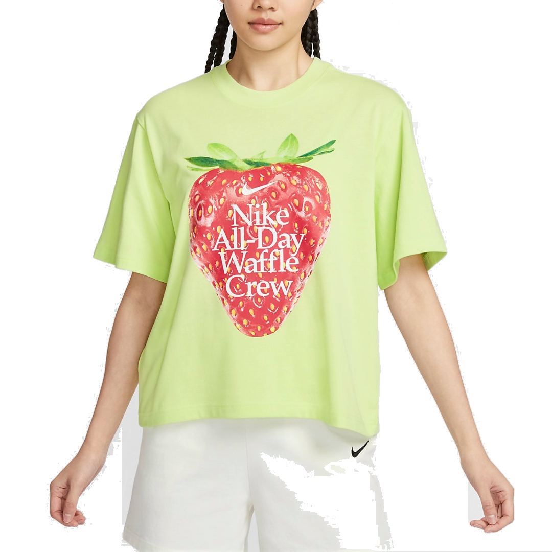 (WMNS) Nike Sportswear Loose T-shirt 'Green Red' HQ1197-763