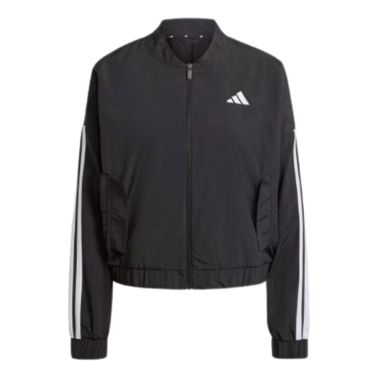 (WMNS) adidas Essentials 3-Stripes Lifestyle Bomber Jacket 'Black White' JD5317