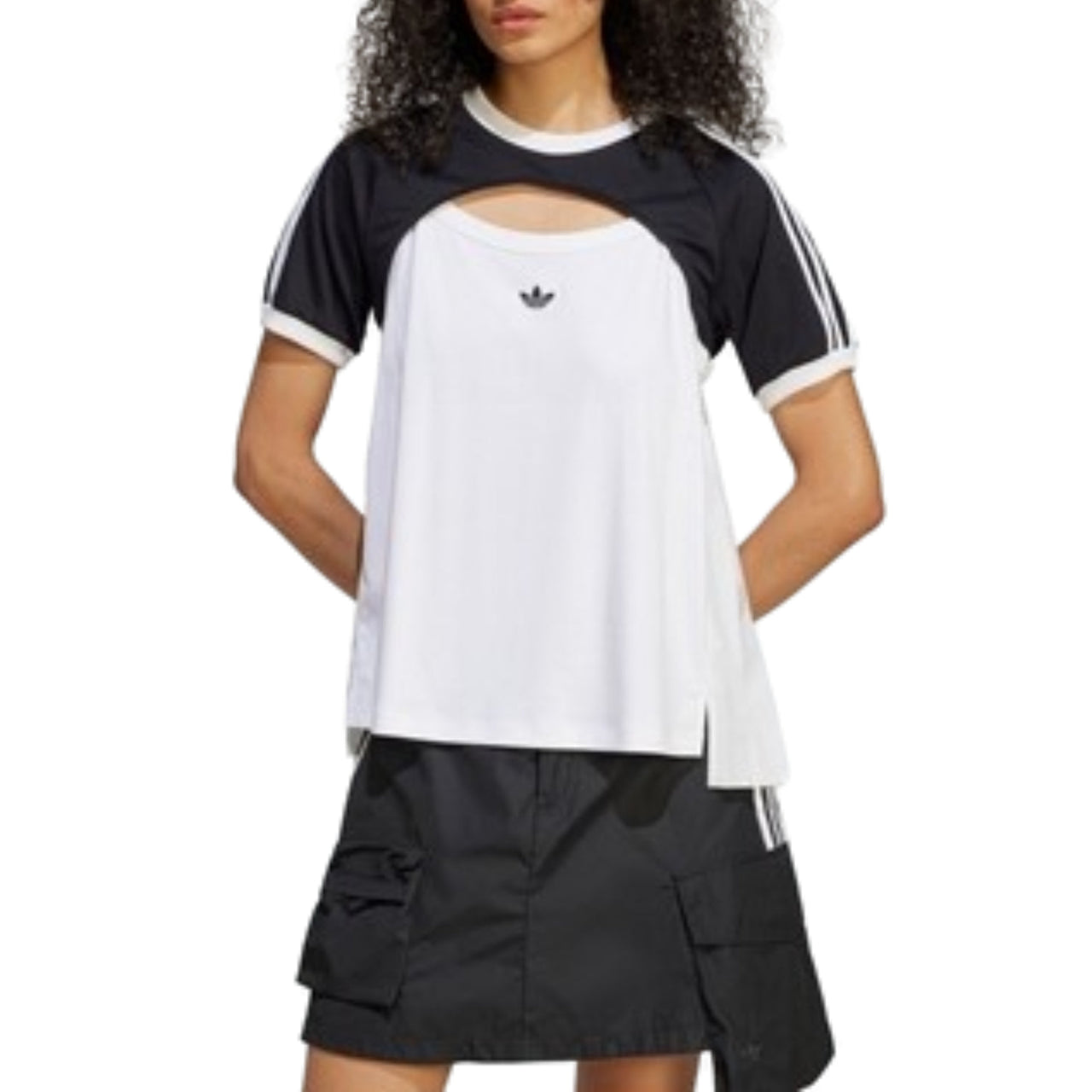 (WMNS) adidas Originals R3CD Cali T-Shirt 'Black White' JZ6784