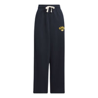 (WMNS) adidas Collegiate Wide Leg Sweat Pants 'Black' JD6371