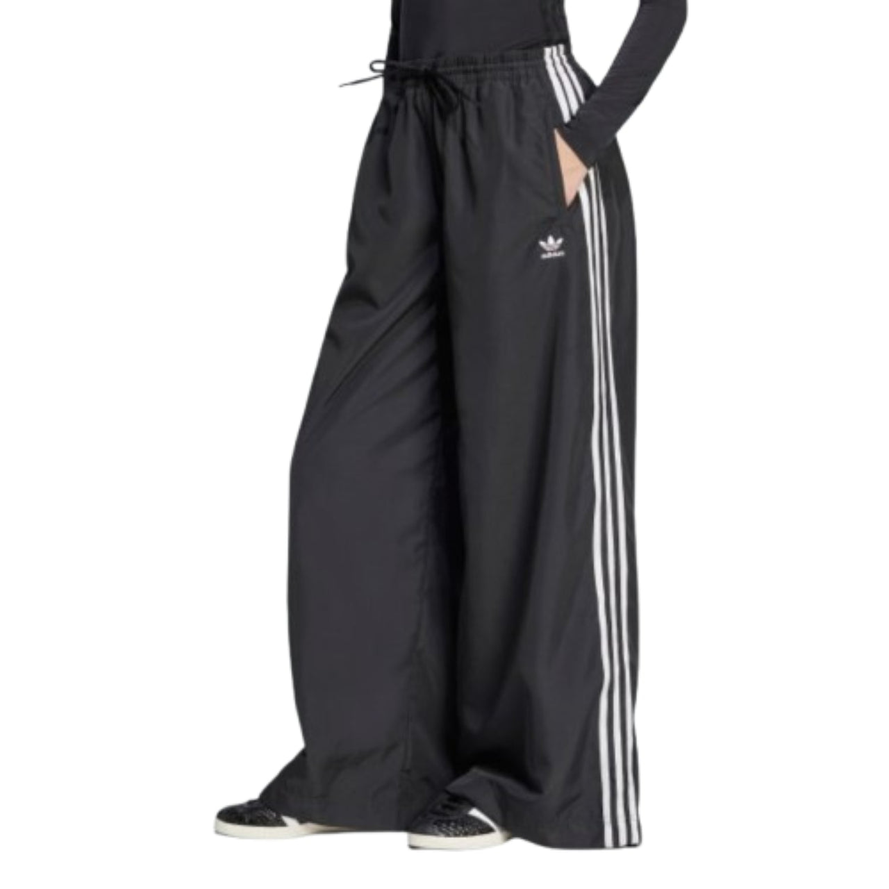(WMNS) adidas adicolor Firebird Oversized Track Pants 'Black White' JD3390