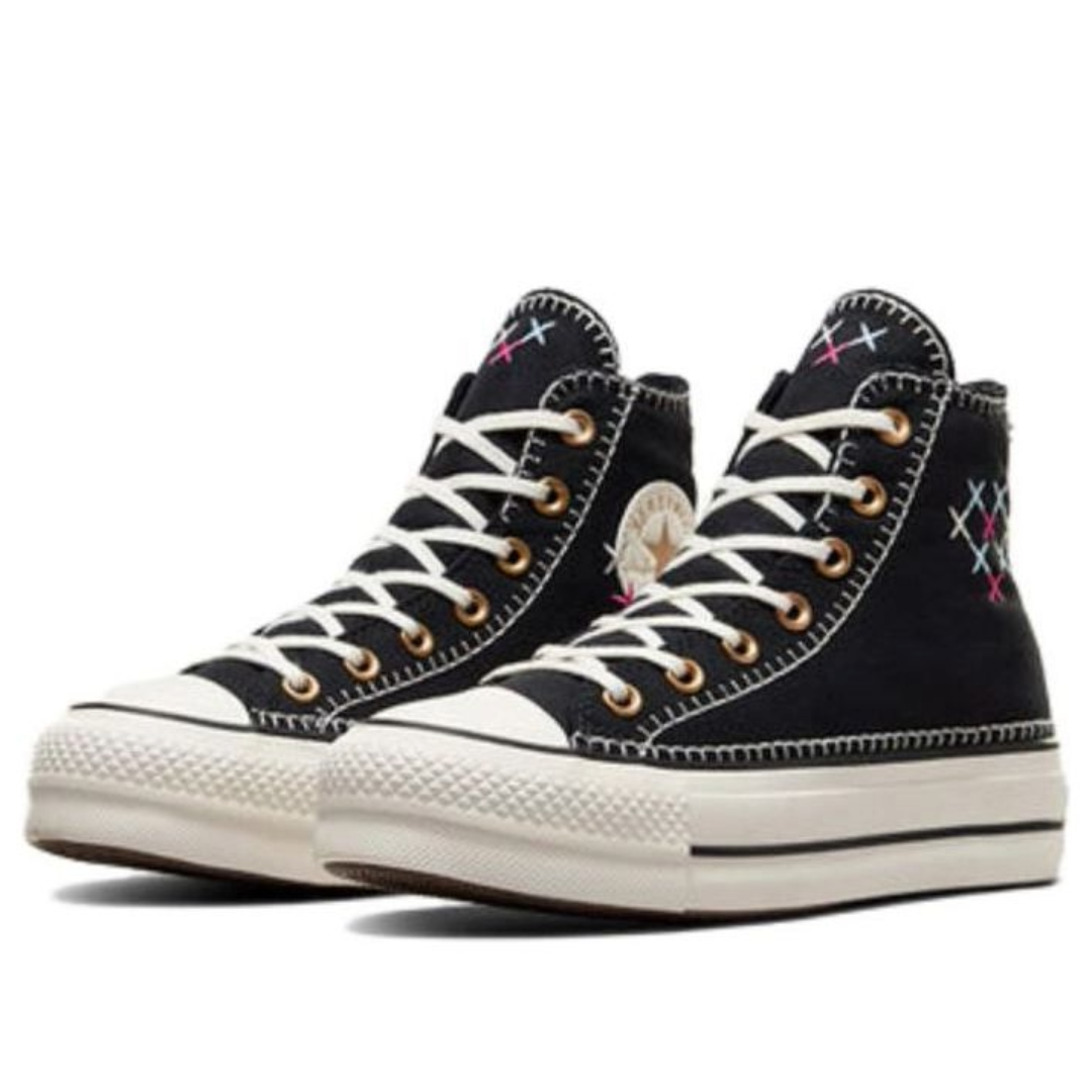 (WMNS) Converse Chuck Taylor All Star Lift Crafted Stitching Platform 'Black White' A08731C