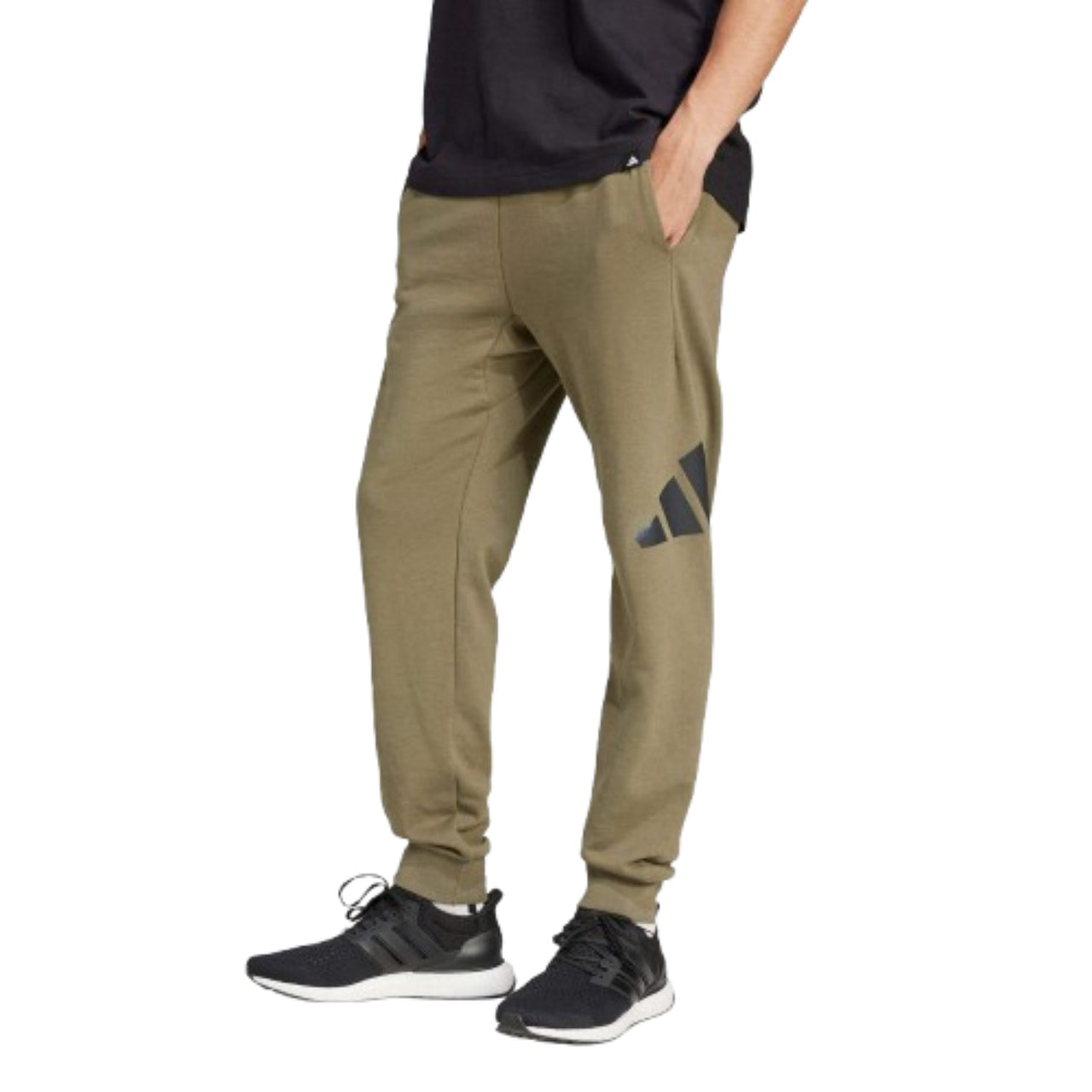 adidas Essentials Big Logo French Terry Joggers 'Green' JE8970