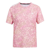 (WMNS) adidas Own the Run CLIMACOOL 3-Stripes T-Shirt 'Pink White' JC7408