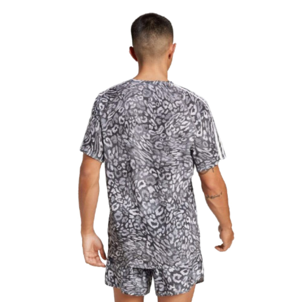 adidas Own The Run CLIMACOOL 3-Stripes T-Shirt 'Grey White' JC7397