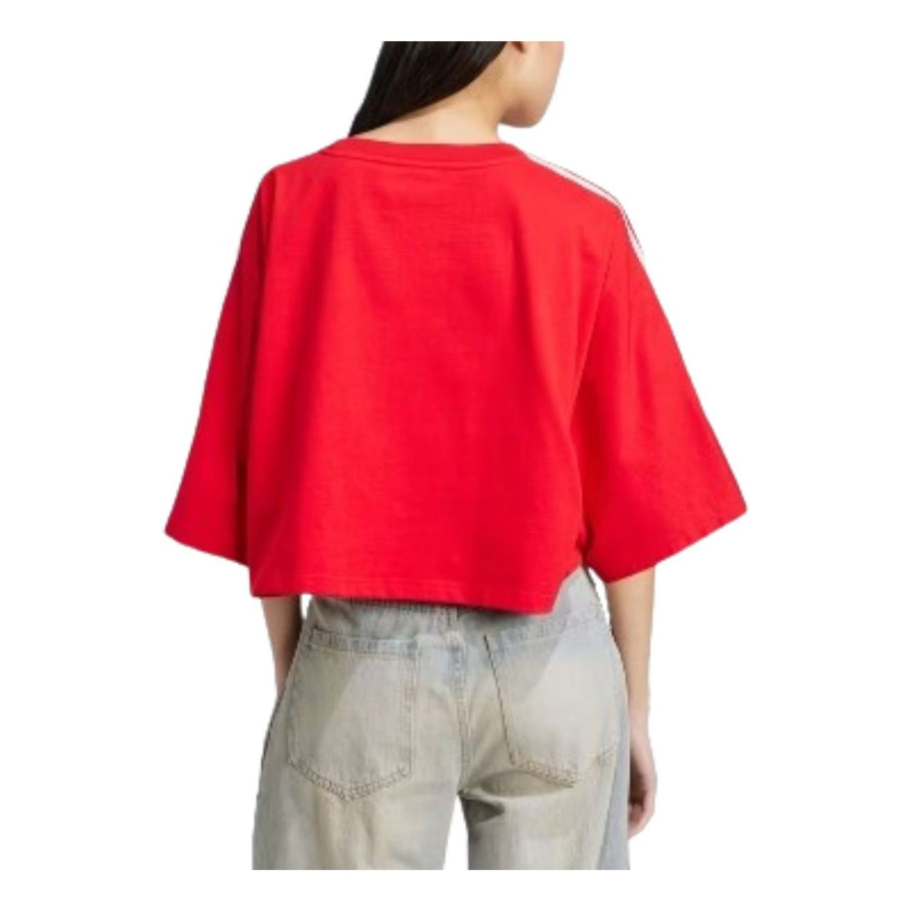(WMNS) adidas Adilenium Season 3 Boxy Oversized T-Shirt 'Red White' JY8885