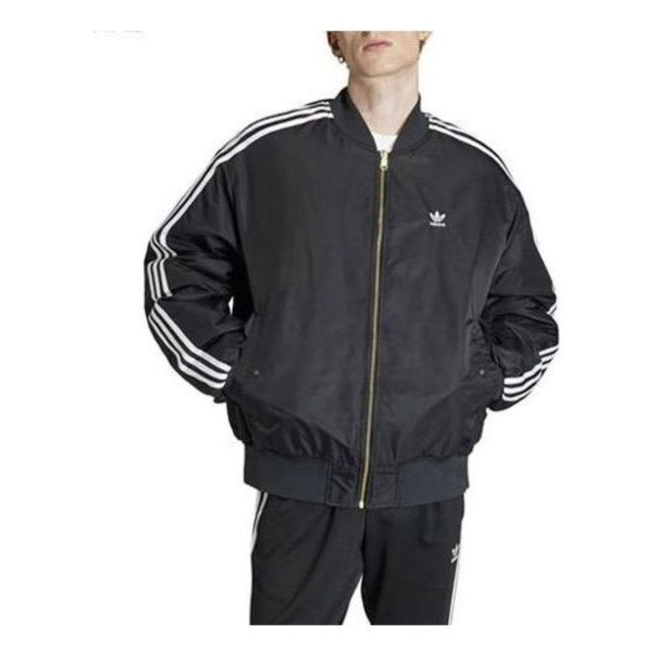 adidas Adilenium Oversized Reversible Bomber Jacket 'Black White' IW3641