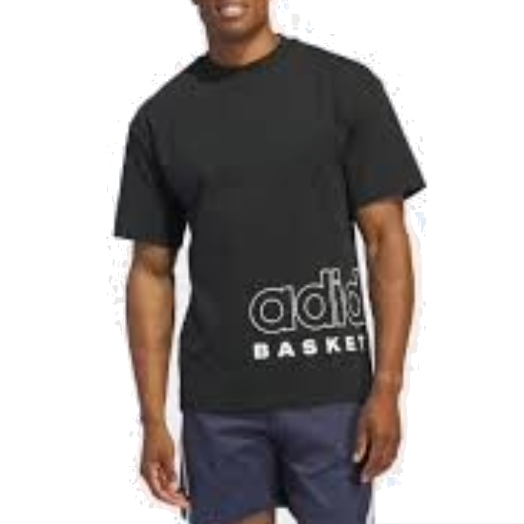 adidas Basketball Select T-Shirt Asia Sizing 'Black White' IR9267