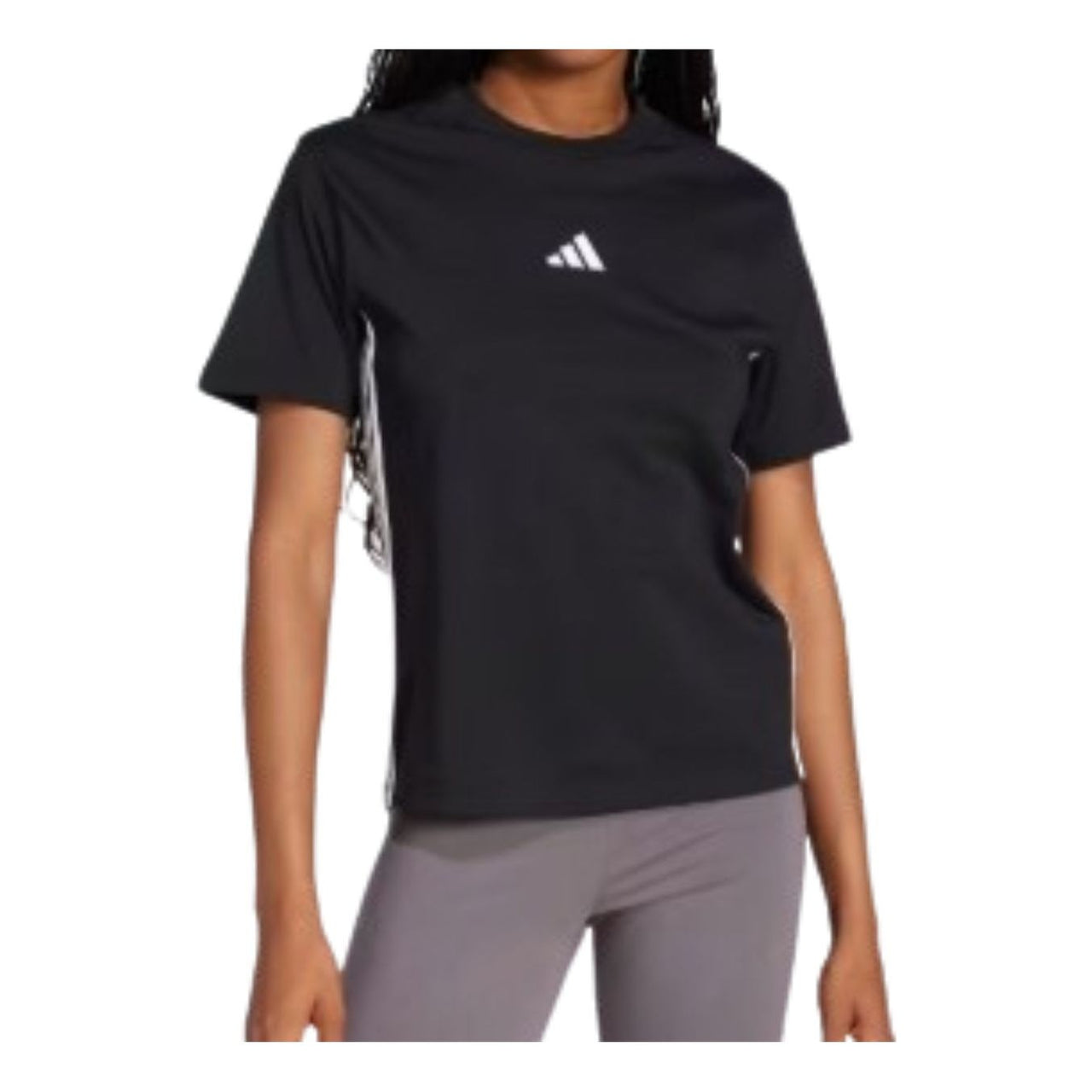 (WMNS) adidas Essentials 3-Stripes T-Shirt 'Black' JD0846