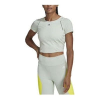 (WMNS) adidas HIIT 45 seconds Crop T-Shirt 'Green' HM8097
