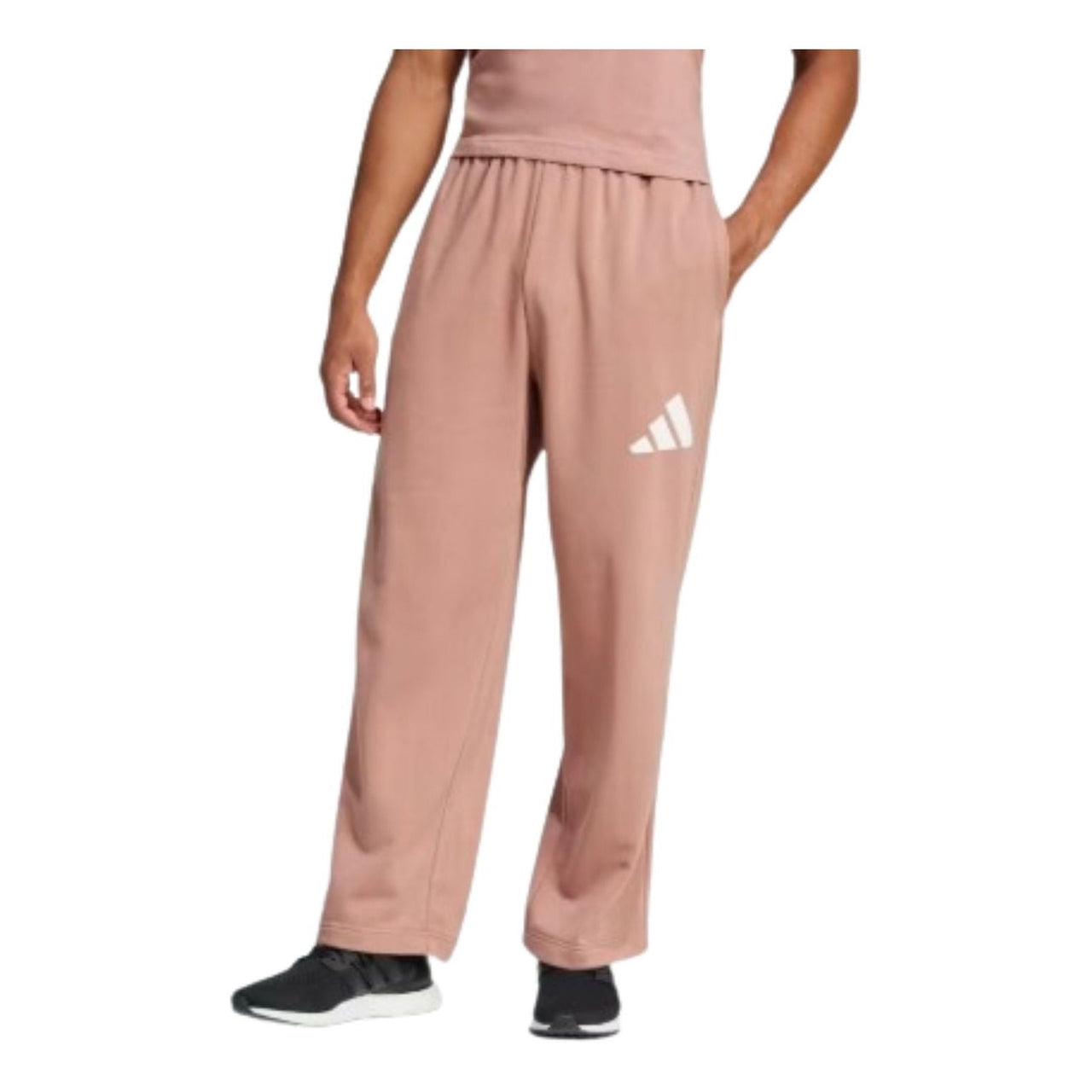 adidas Essentials Wide Leg 3 Bar Logo Pants 'Pink' JF3608