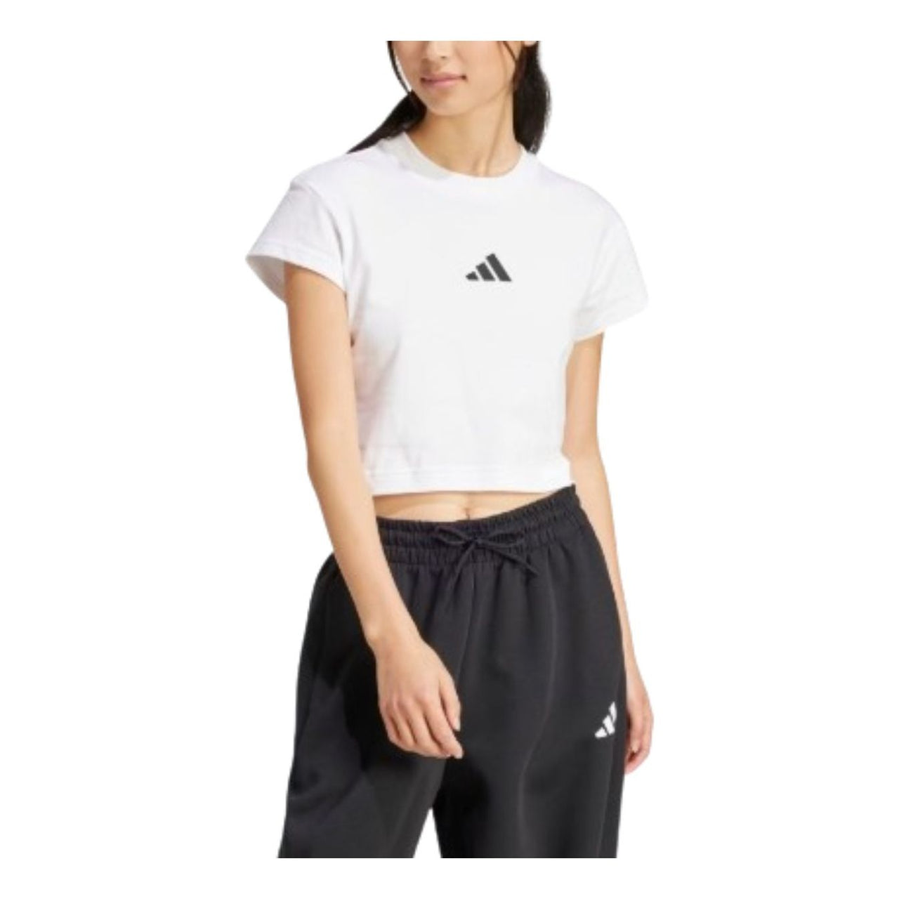 (WMNS) adidas Future Icons Small Logo Baby T-Shirt 'White' JE4001