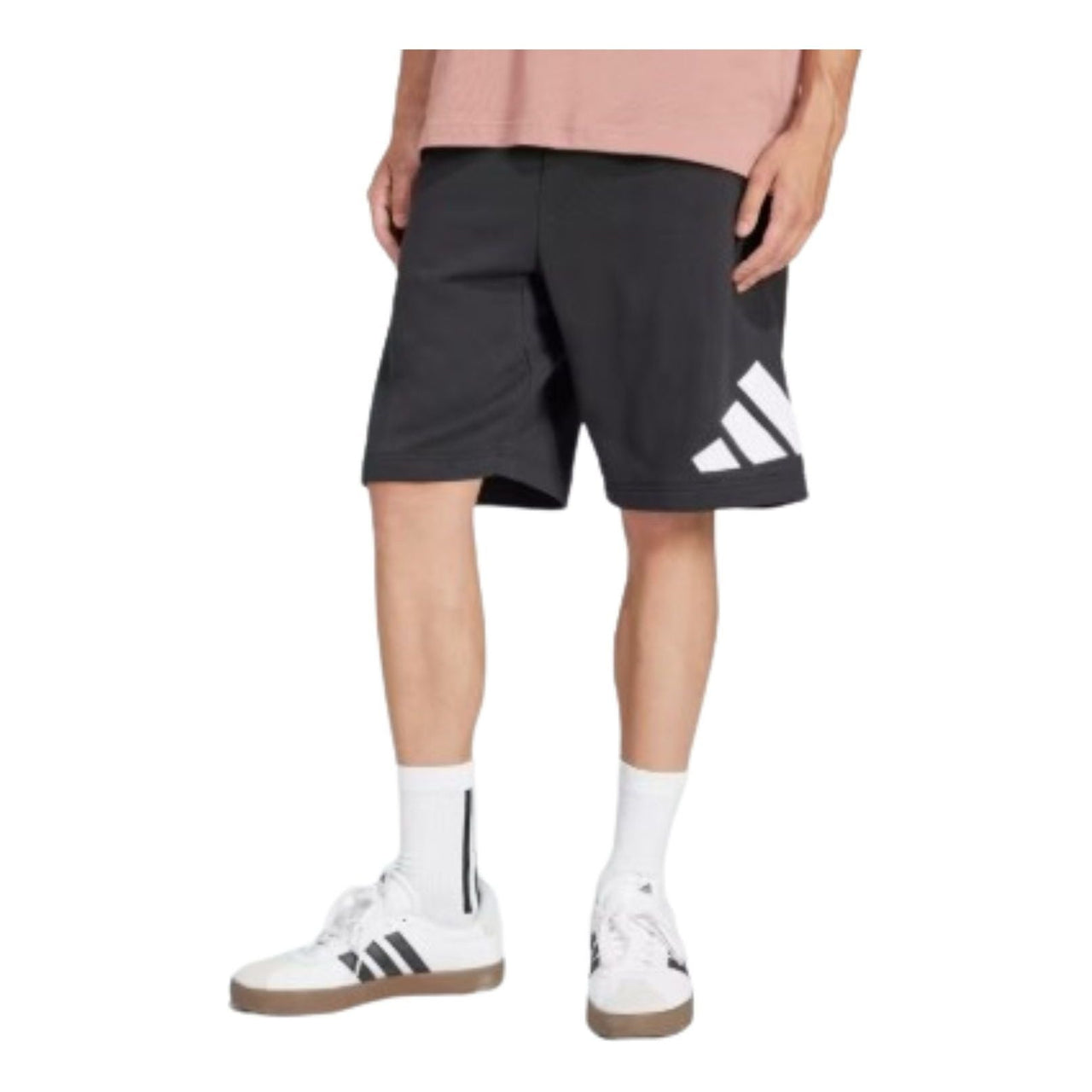 adidas Essentials Large Logo French Terry Shorts 'Black' JE8956