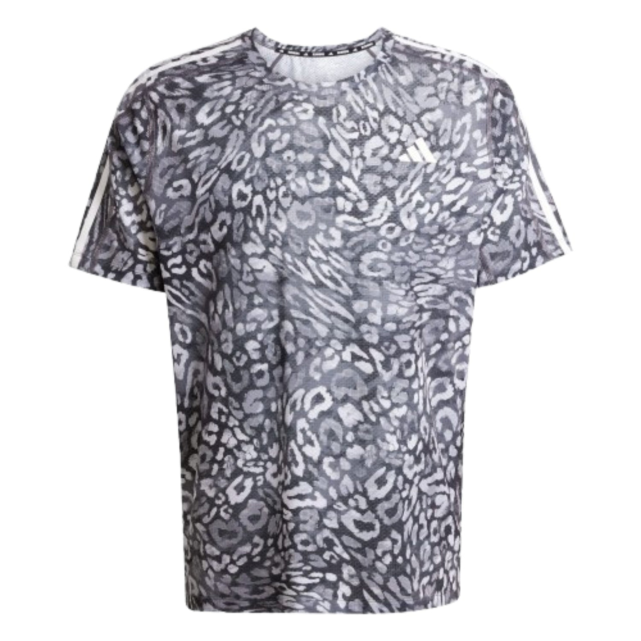 adidas Own The Run CLIMACOOL 3-Stripes T-Shirt 'Grey White' JC7397