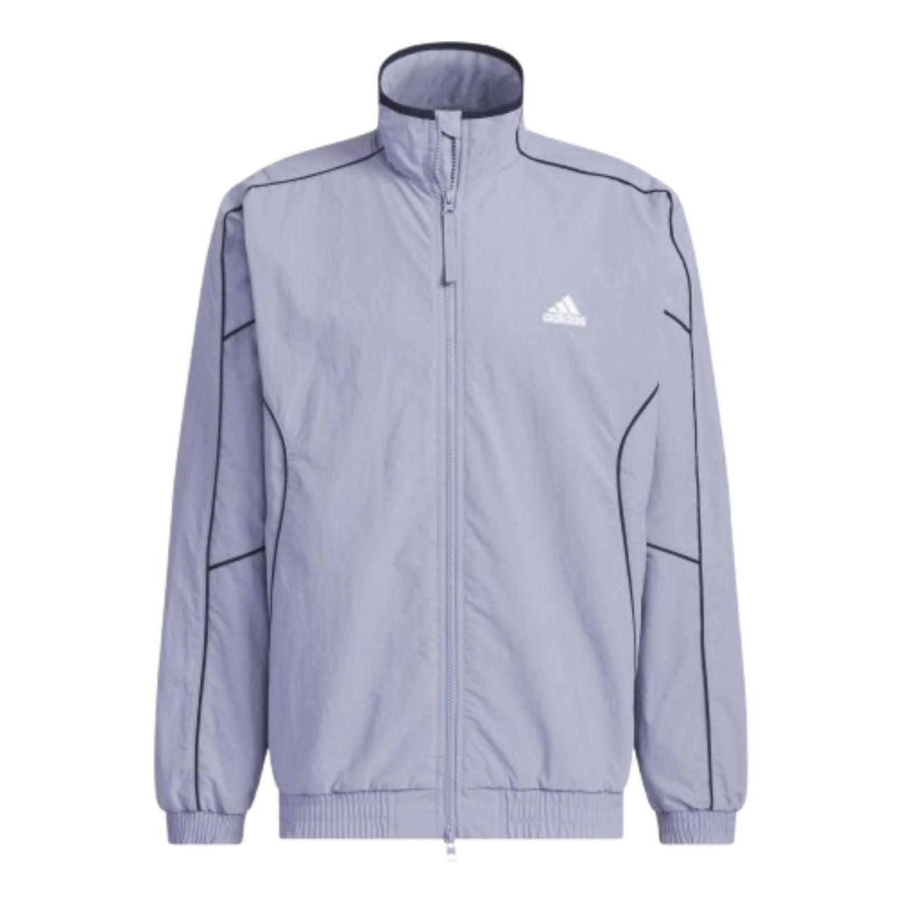 adidas Word Loose Fit Crinkled Nylon Woven Brushed Tricot Lined Jacket 'Purple Black' JH1024