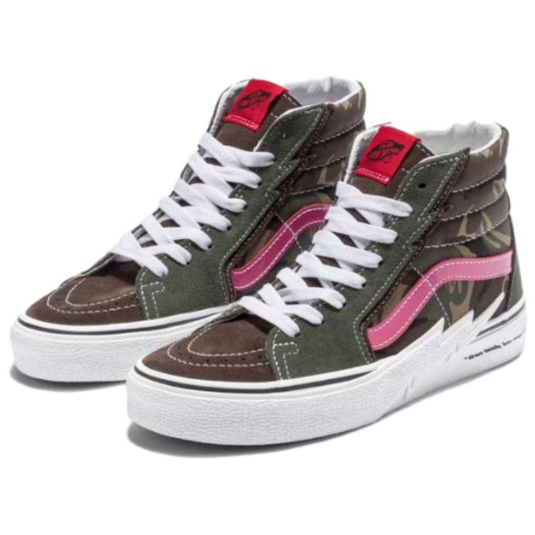 (WMNS) Vans x AAPE Sk8-Hi Volt 'Green White Pink' VN0A5JIVCMA1