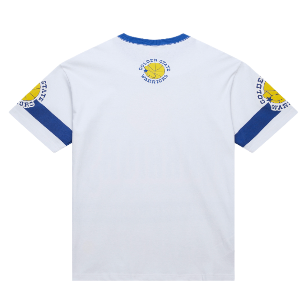 Mitchell & Ness NBA Origins Premium Vintage T-Shirt 'Golden State Warriors' FC9265-GSWWHIT