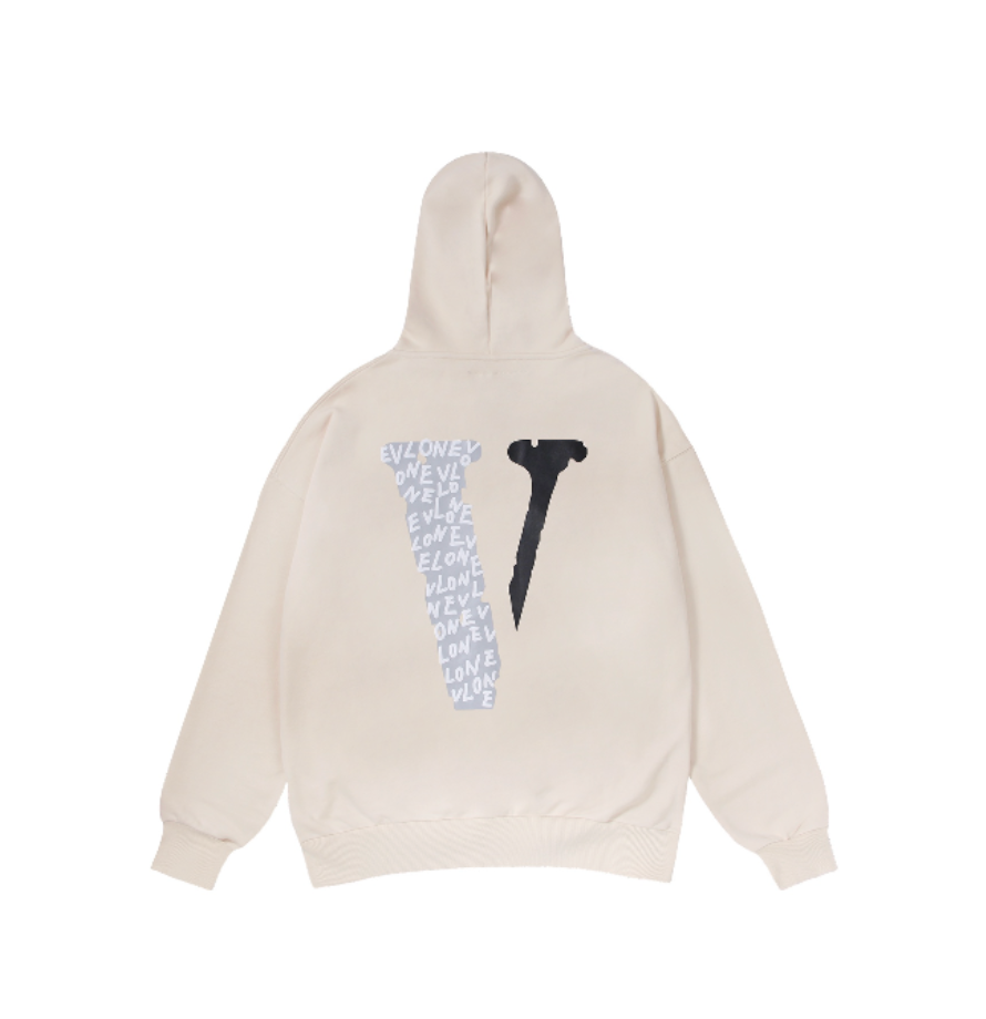 VLONE Love Logo Zip Hooded Jacket 'Cream' VLZPHD2023001