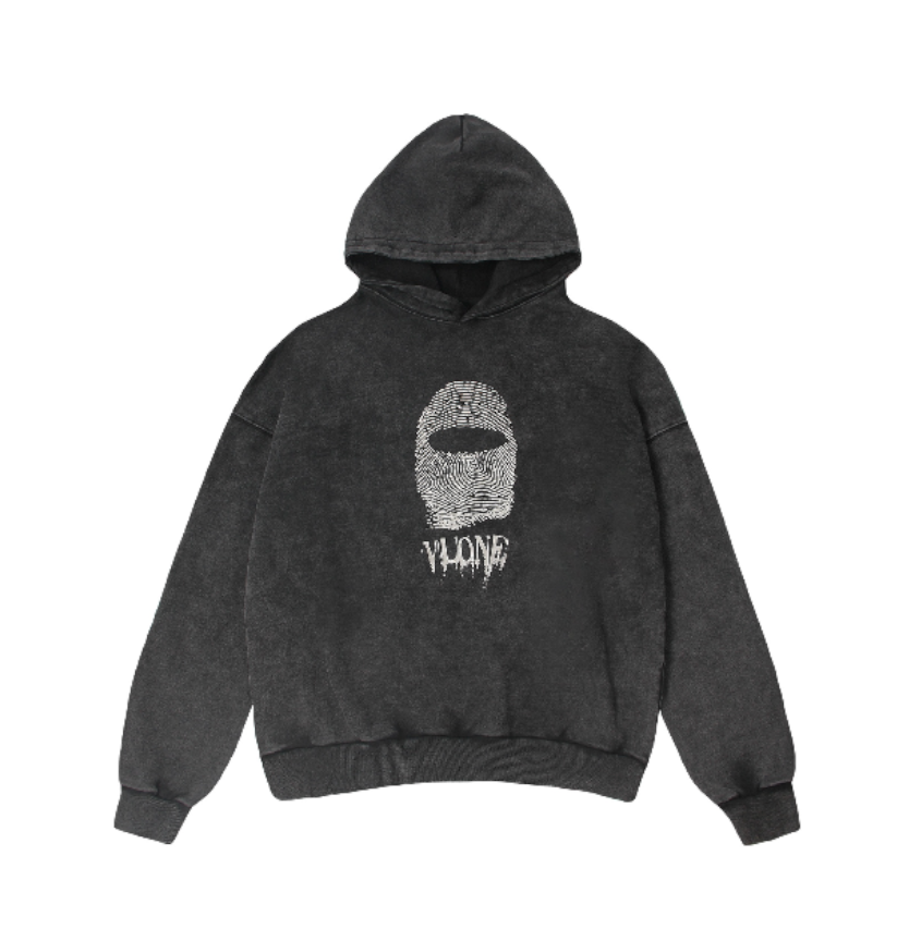 VLONE Finger Print Logo 'Washed Grey' VLHD24004-BK