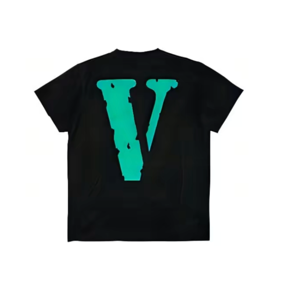 VLONE Large V Alphabet Short Sleeve Tee 'Black Green' VLTE17SS003-BLACK