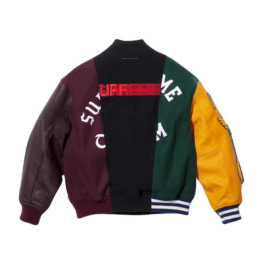 Supreme x MM6 Maison Margiela Split Varsity Jacket 'Multicolor' SUP-SS24-110