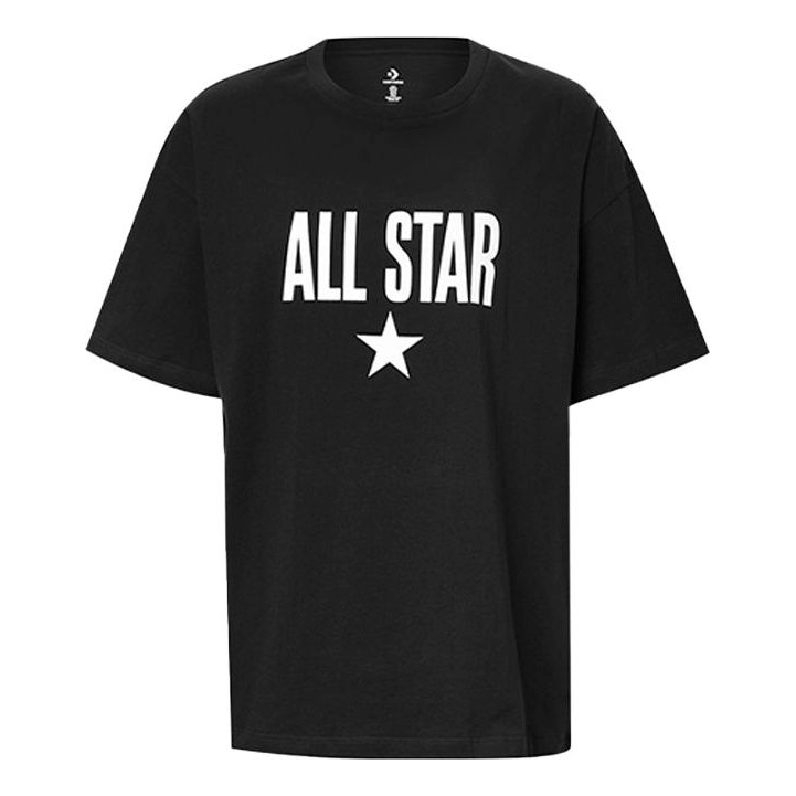 (WMNS) Converse All Star Logo T-Shirt Asia Sizing 'Black White' 10020932-A02