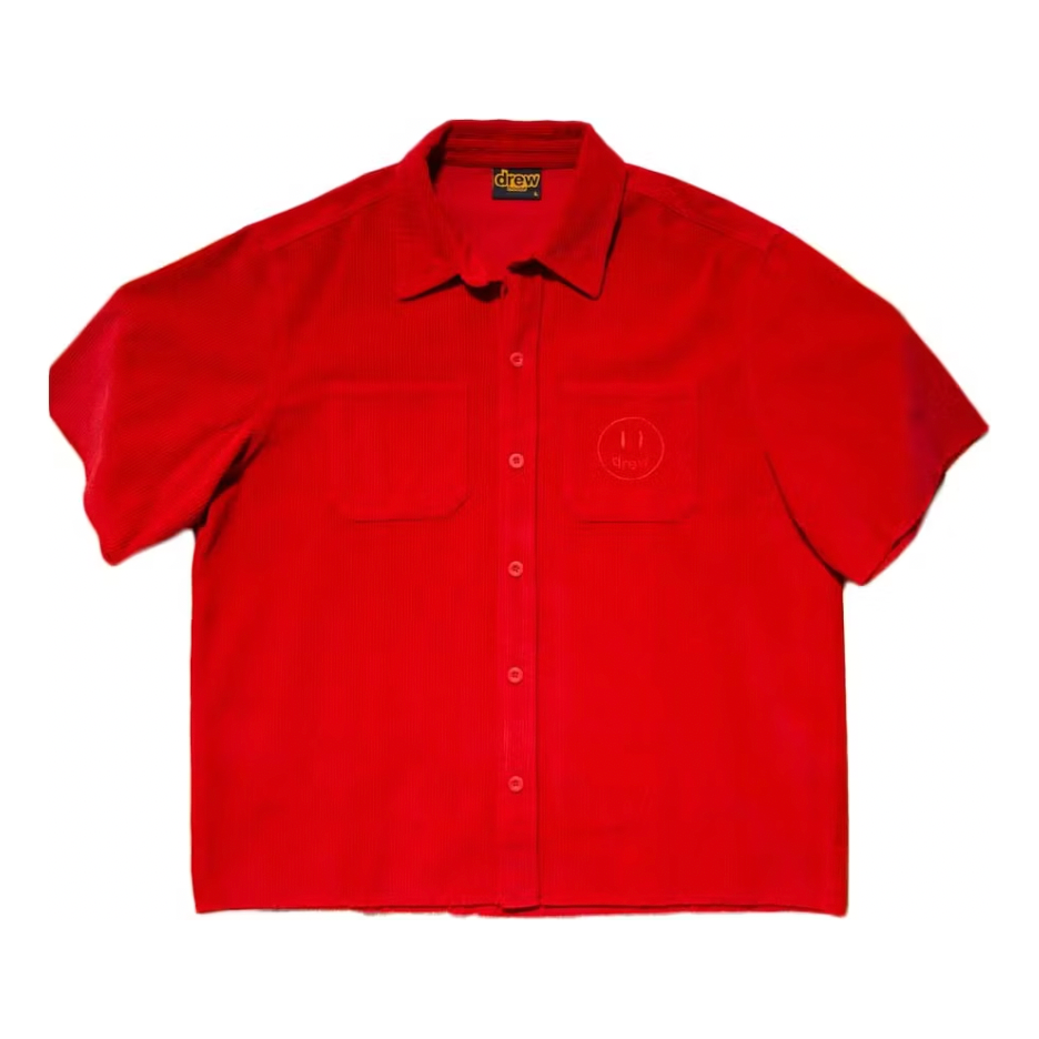 Drew House Corduroy T-shirt 'Red' DR-SS21-24