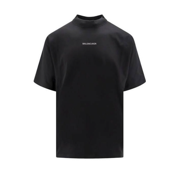 Balenciaga Logo T-Shirt 'Black White' 764235TQVN11083