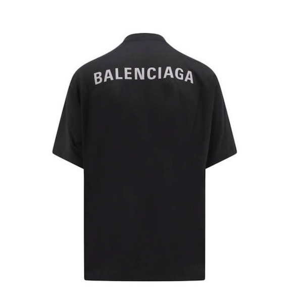 Balenciaga Logo T-Shirt 'Black White' 764235TQVN11083
