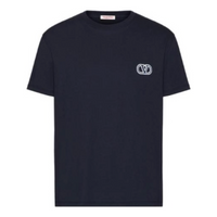 Valentino Embroidered V Logo T-Shirt 'Navy' 4V3MG10V9LJONO