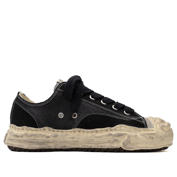 Maison MIHARA YASUHIRO Hank Distressed Canvas Low 'Black' A10FW715-BLACK