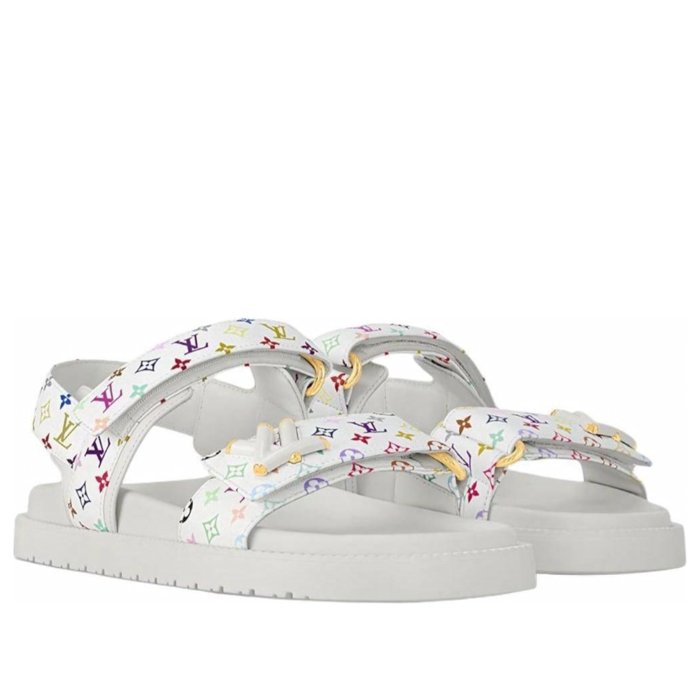 (WMNS) LOUIS VUITTON x Takashi Murakami Sunset Sandals 'White' 1AGXEQ